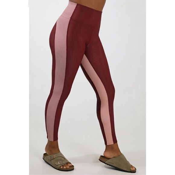 Beach Riot Colorblock ribbed leggings size M - Picture 2 of 13